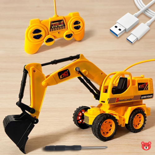 Heavy-Duty RC JCB Excavator: JCB6-Channel Remote Control Construction Toy