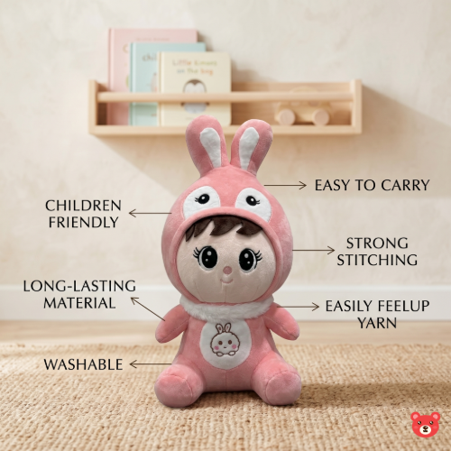 Cute Bunny Child Rabbit Plush Toy for Kids 35CM