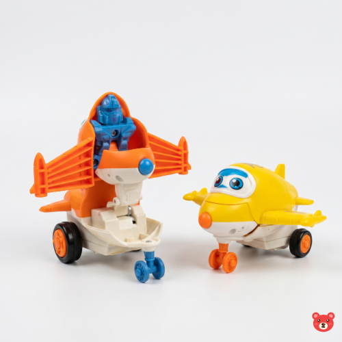 2-in-1 Transforming Robot Airplanes: Pop-Up Action Toys PACK OF 1