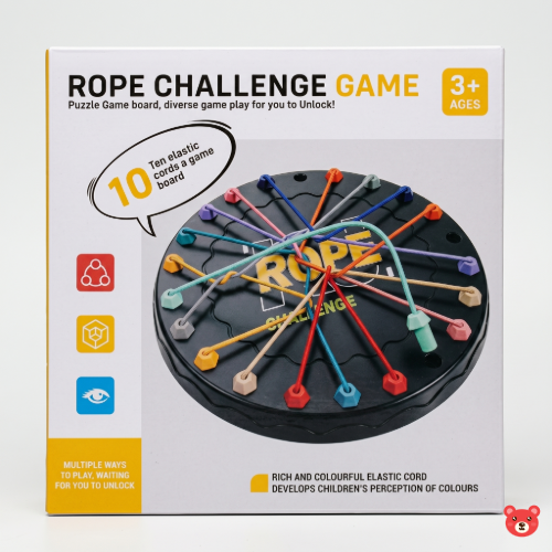 Rope Challenge Brain Teaser Board Game – Interactive Stem Geometry Puzzle