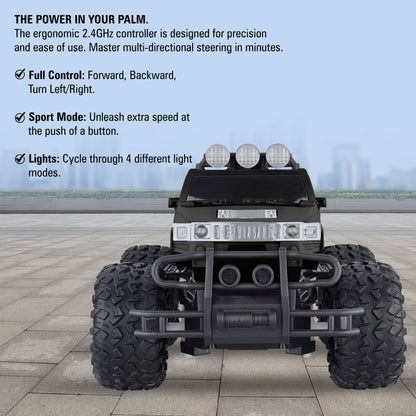 JEEP All-Terrain 4WD Monster Remote Control Car (BLACK AND MAROON COLOUR)