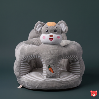 Premium Plush Baby Support Seat Sofa – Ergonomic Learning-to-Sit Chair with Non-Slip Base and Washable Cover for Infants (0-1 Year)