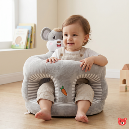 Premium Plush Baby Support Seat Sofa – Ergonomic Learning-to-Sit Chair with Non-Slip Base and Washable Cover for Infants (0-1 Year)