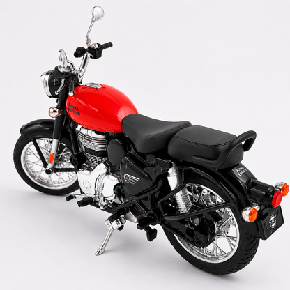 Royal Enfield Classic 350 Die-Cast Toy Bike | Pull Back & 2 Seat Modes