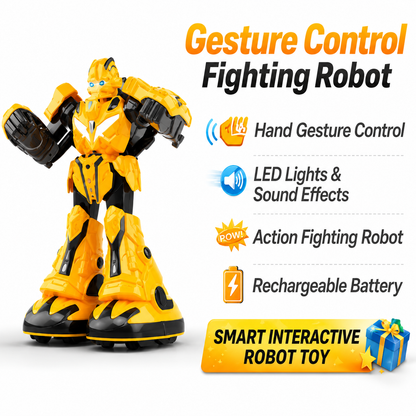 Interactive RC Robot Set for Kids – Battle Robots with Controllers, Lights & Sounds, Educational Toy - [ Multi Color ]
