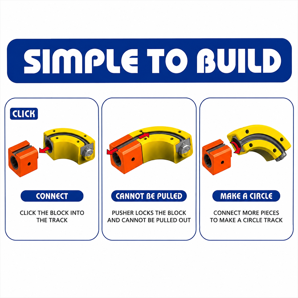 DIY Cube Track: Modern Maglev Train and Building Block Set for Kids (51 Pieces)