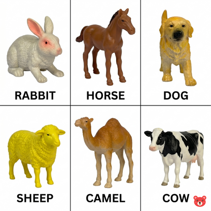 Premium 6-Piece Animal Toy Figure Set – Safe, Durable & Educational Play Set for Toddlers