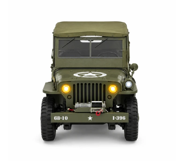 Classic Army Jeep with Steering Wheel | Realistic Off-Road R/C Vehicle