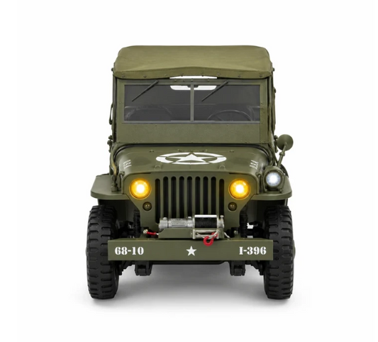 Classic Army Jeep with Steering Wheel | Realistic Off-Road R/C Vehicle