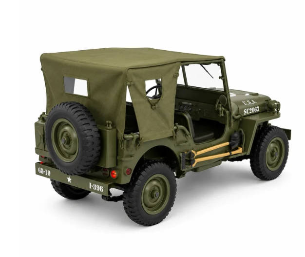 Classic Army Jeep with Steering Wheel | Realistic Off-Road R/C Vehicle