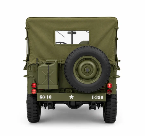 Classic Army Jeep with Steering Wheel | Realistic Off-Road R/C Vehicle