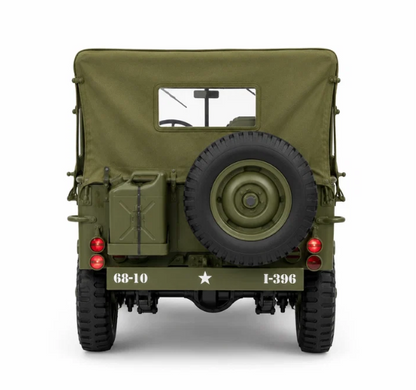 Classic Army Jeep with Steering Wheel | Realistic Off-Road R/C Vehicle