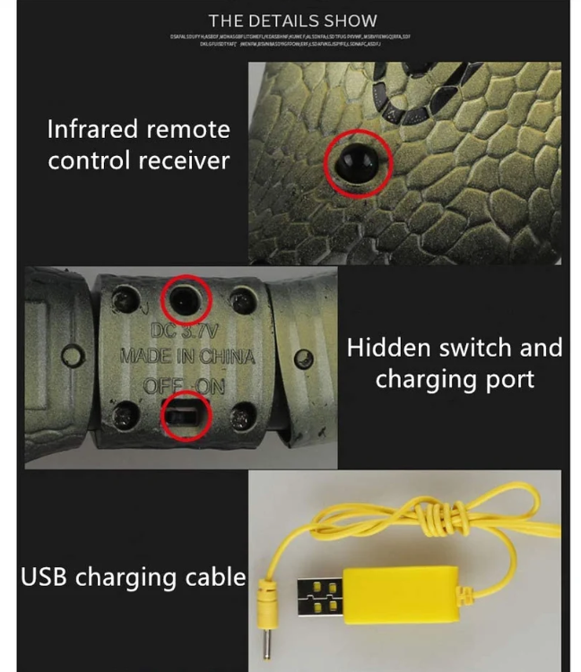 Remote Control Realistic Cobra Snake Toy – Electric RC Snake with Remote Control for Kids