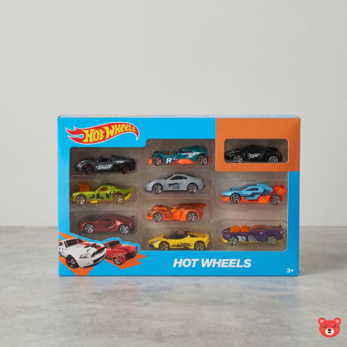 Speed & Stunts: Hot Wheels 10-Pack Pull-and-Go Metal Cars