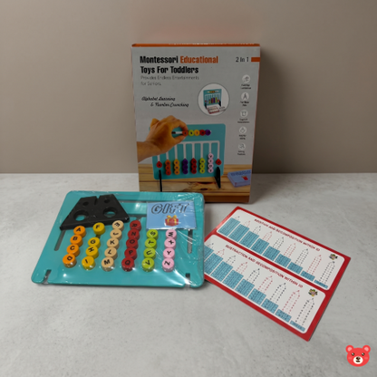 2-in-1 Montessori Alphabet & Math Learning Board