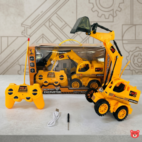 Heavy-Duty RC JCB Excavator: JCB6-Channel Remote Control Construction Toy