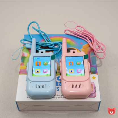 Kids Smart Video Walkie-Talkie Set–Interactive 2.4G Wi-Fi Intercom Toy with 2.0 Inch IPS Screen