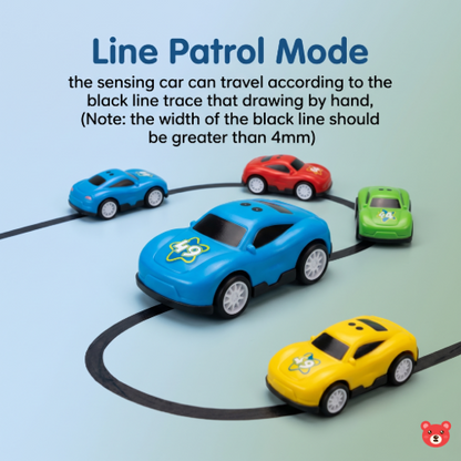 Magic Induction Smart RC Car – 3-in-1 Line Tracking, Follow & Escape Modes with Remote Control