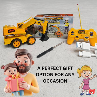 Heavy-Duty RC JCB Excavator: JCB6-Channel Remote Control Construction Toy