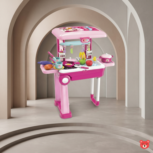 Little Chef’s Dream Kitchen: 2-in-1 Portable Playset & Suitcase