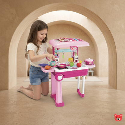 Little Chef’s Dream Kitchen: 2-in-1 Portable Playset & Suitcase