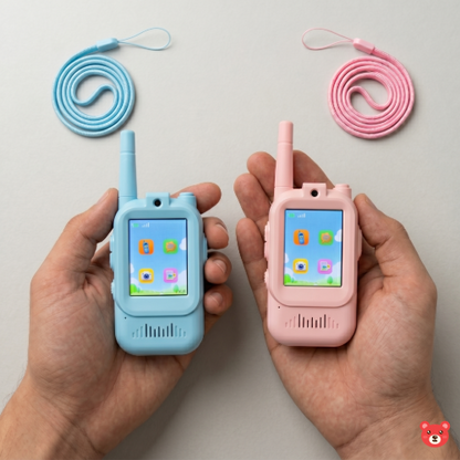 Kids Smart Video Walkie-Talkie Set–Interactive 2.4G Wi-Fi Intercom Toy with 2.0 Inch IPS Screen