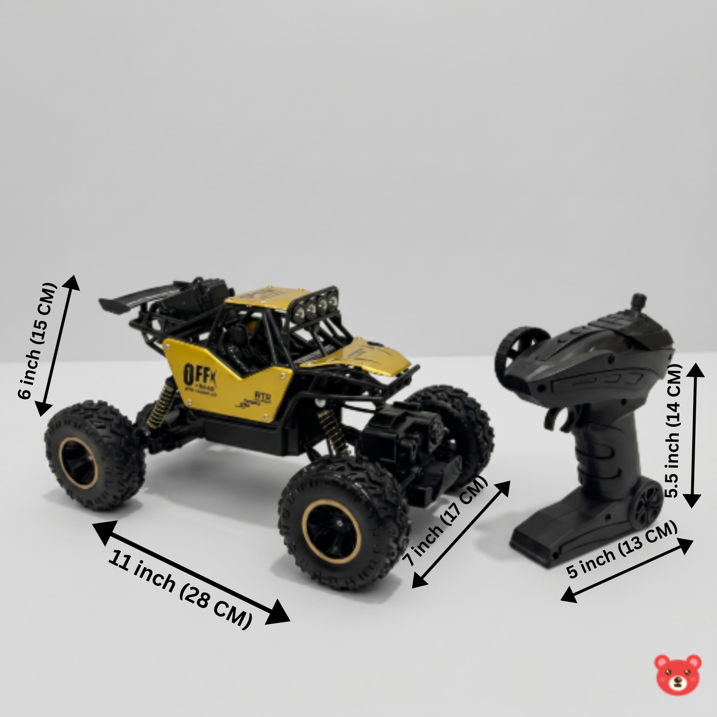 4WD Off-Road Remote Control Rock Climber – 2.4GHz RC Monster Truck with Dual Motors,Realistic Smoke & Steam Effect