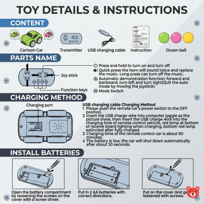 Magic Induction Smart RC Car – 3-in-1 Line Tracking, Follow & Escape Modes with Remote Control