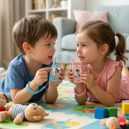 Kids Smart Video Walkie-Talkie Set–Interactive 2.4G Wi-Fi Intercom Toy with 2.0 Inch IPS Screen
