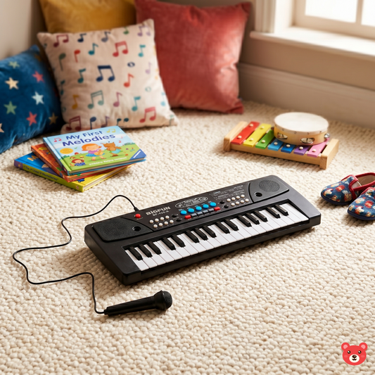 Kids Musical Keyboard Piano with Microphone – Educational Music Toy for Boys & Girls