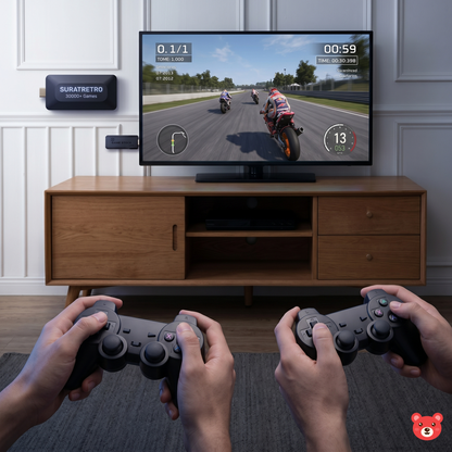4K Ultra HD Wireless Retro Game Stick Lite–3D N64 Game Box with 20,000+ Games, Dual 2.4G Wireless Gamepads Gamepads, and TF Card Slot