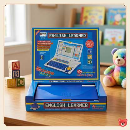 Educational Kids Laptop Toy with Mouse – 20 Learning Activities, Interactive Games, and Dual Power Plug & Play Feature (Ages 3+)