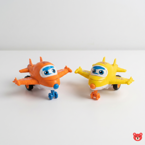 2-in-1 Transforming Robot Airplanes: Pop-Up Action Toys PACK OF 1