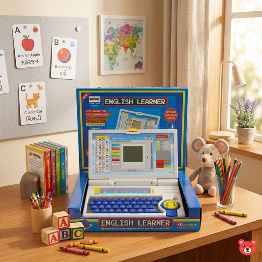 Educational Kids Laptop Toy with Mouse – 20 Learning Activities, Interactive Games, and Dual Power Plug & Play Feature (Ages 3+)