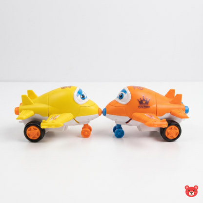 2-in-1 Transforming Robot Airplanes: Pop-Up Action Toys PACK OF 1