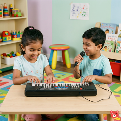 Kids Musical Keyboard Piano with Microphone – Educational Music Toy for Boys & Girls
