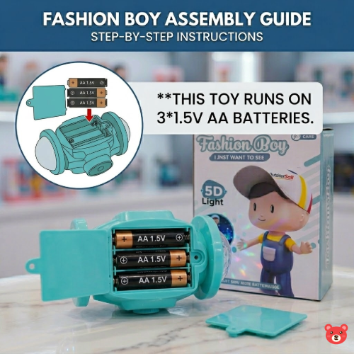 Fashion Boy Interactive Dancing Toy – Battery-Operated Musical Boy Doll with 5D Multi-Color Flash Lights & Omni-Directional Action