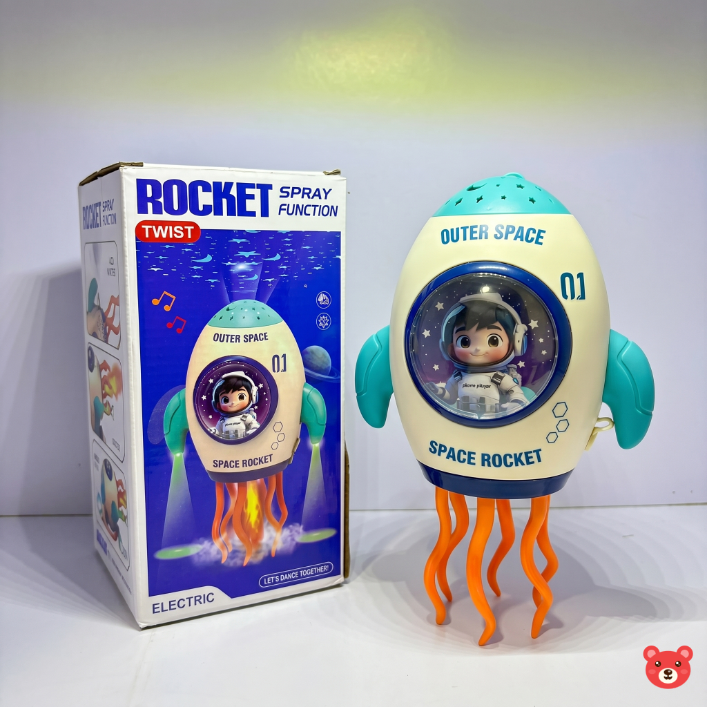 Interactive Electric Space Rocket Toy with Spray & Projection (LIGHTING&MUSICAL)