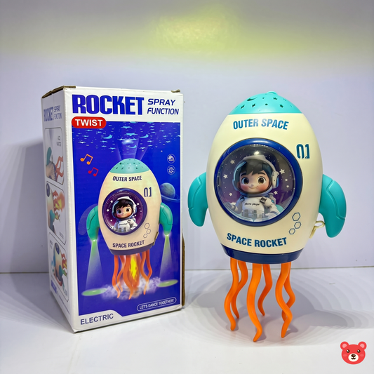 Interactive Electric Space Rocket Toy with Spray & Projection (LIGHTING&MUSICAL)
