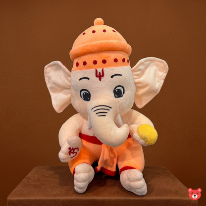 My Ganeshji Musical Plush Toy – Soft, Devotional & Baby-Safe Eco-Friendly Toy (28 CM)