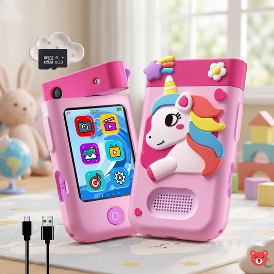 Multi-Functional Kids' Smart Camera Phone with 180° Rotational Lens