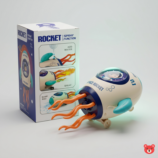 Interactive Electric Space Rocket Toy with Spray & Projection (LIGHTING&MUSICAL)