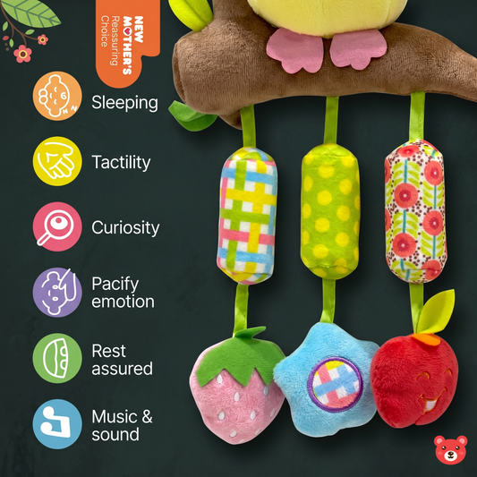 Soft Plush Hanging Rattle Toys for Babies (Pack Of 1)