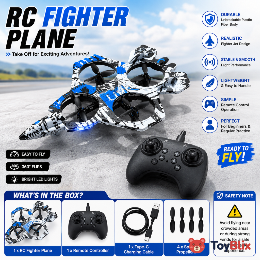 RC Fighter Plane Unbreakable Plastic Fiber