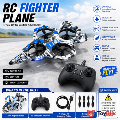 RC Fighter Plane Unbreakable Plastic Fiber