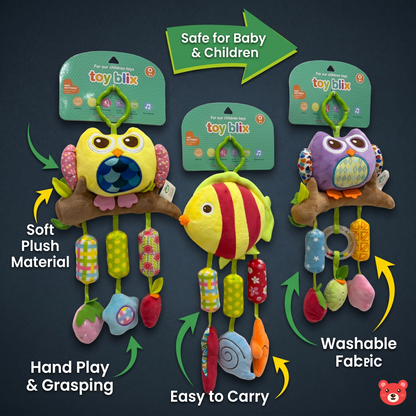 Soft Plush Hanging Rattle Toys for Babies (Pack Of 1)