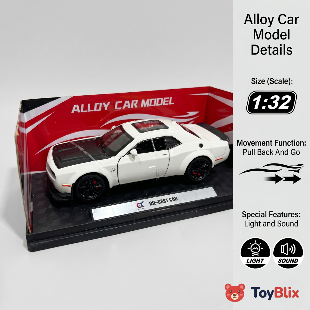 Dodge Challenger SRT Hellcat Premium 1:32 Scale Die-Cast Muscle Car