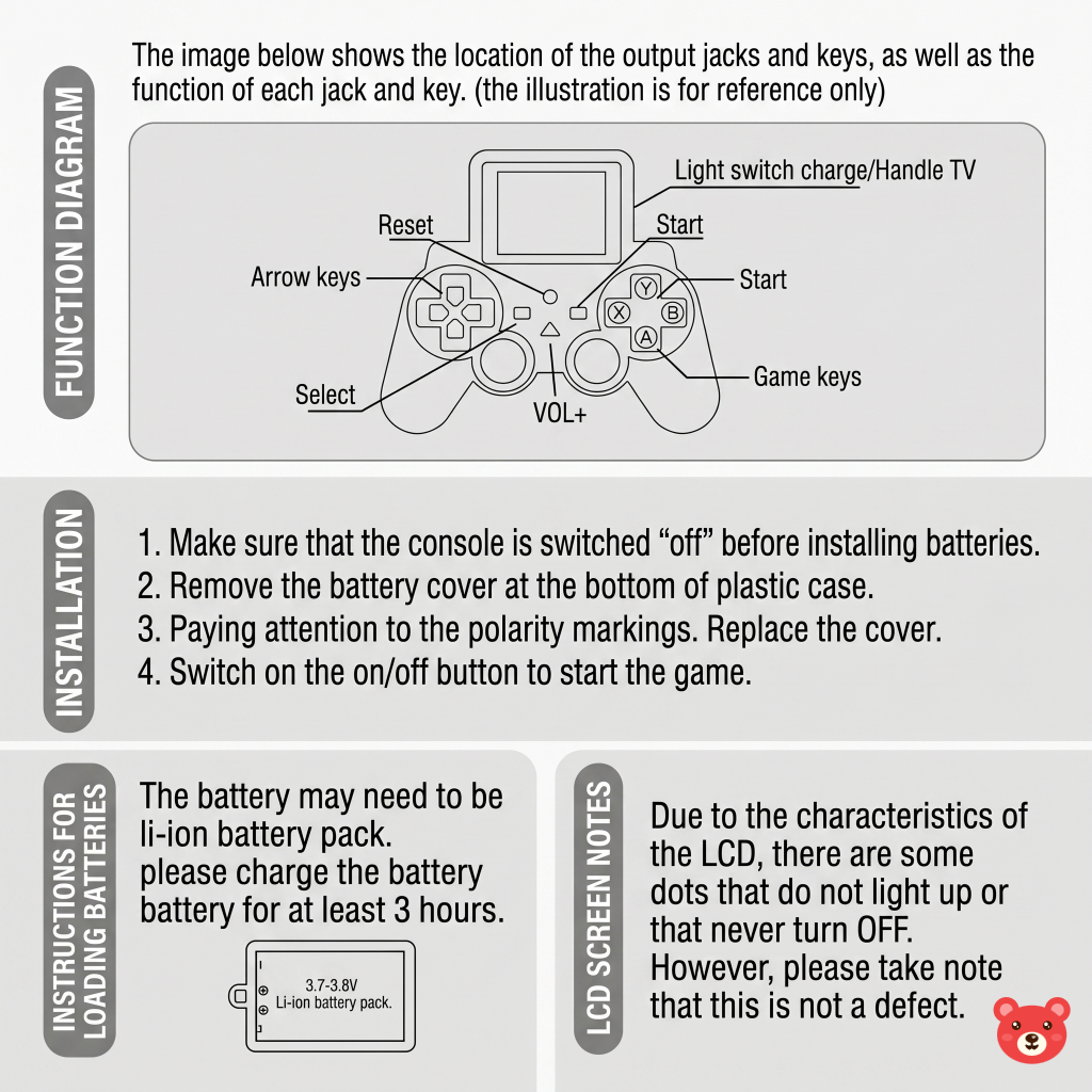 S10 Retro Handheld Video Game Console with TV Output and Multiplayer Support