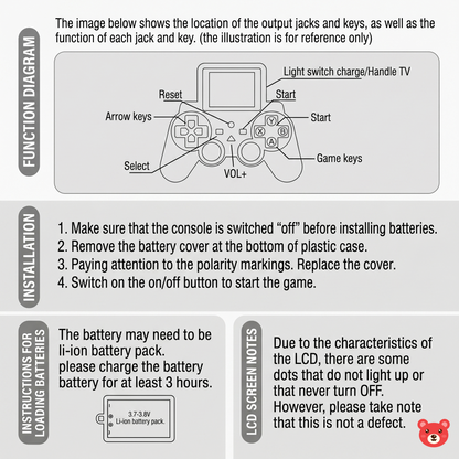 S10 Retro Handheld Video Game Console with TV Output and Multiplayer Support