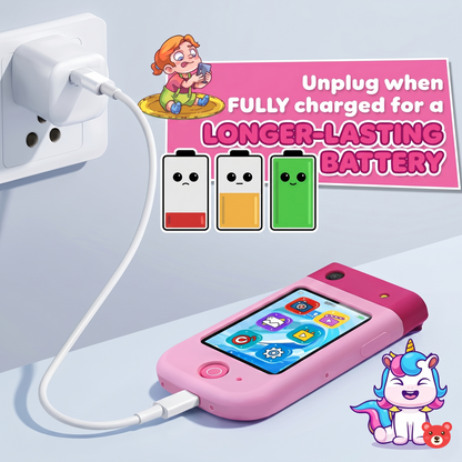 Multi-Functional Kids' Smart Camera Phone with 180° Rotational Lens
